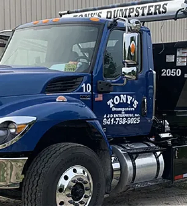 Tony’s Dumpsters hauling truck